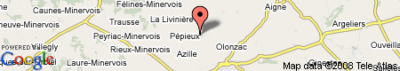 Map showing Pepieux